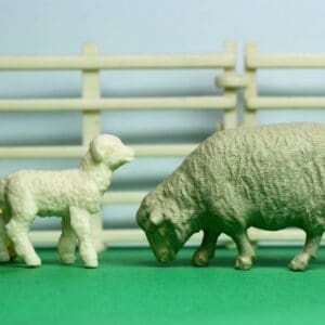SOLD Britains Lead Mould Cream-faced Sheep and Lamb