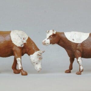 SOLD Crescent Larger Farm Animals - Cows Standing & Feeding