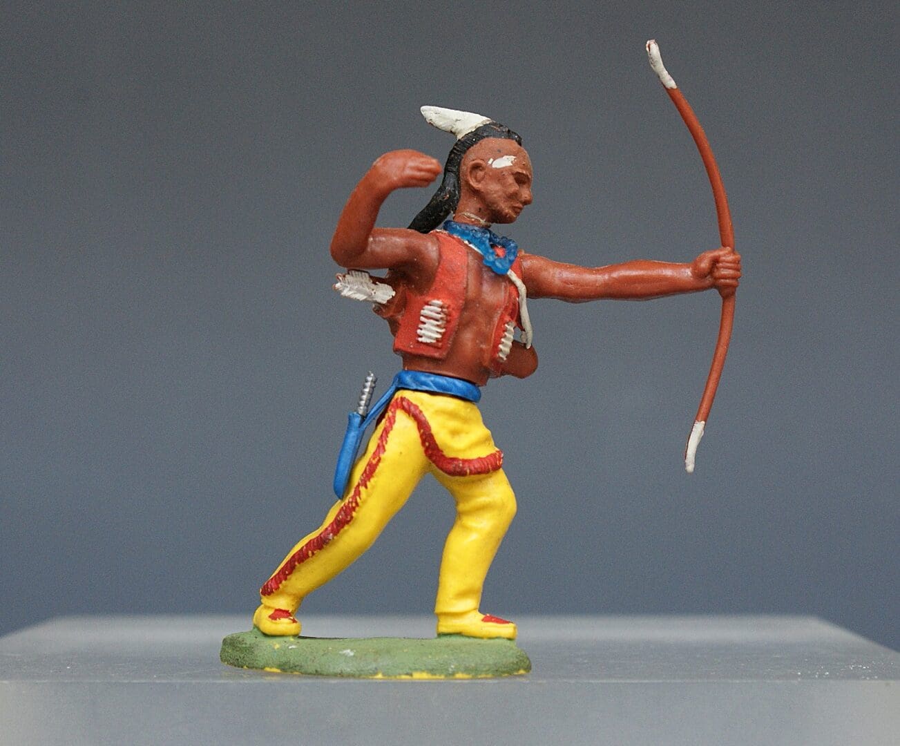 Swoppet Indian Brave with Bow - ROYAL BLUE Belt