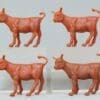 NEW! Crescent Farm Models Calves - Chestnut UNPAINTED!