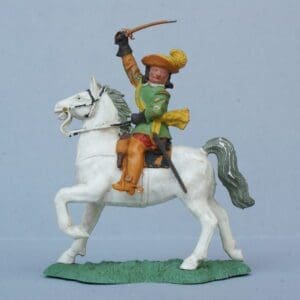 SOLD ECW Mounted Cavalier Officer - White SMOOTH Horse