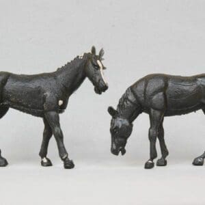 SOLD Crescent Farm Models Horses - BLACK Plastic