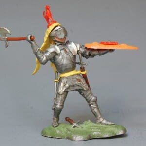 SOLD Swoppet C15th Knight with Axe, YELLOW Favour
