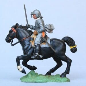SOLD ECW Mounted Roundhead Officer - Black SMOOTH Plastic Horse