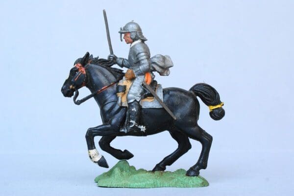 SOLD ECW Mounted Roundhead Officer - Black SMOOTH Plastic Horse