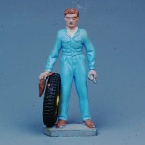 SOLD Britains Garage Attendants - Mechanic with Wheel