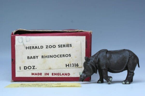 SOLD Herald Zoo Series Baby Rhino 'Rahere' Trade Box!