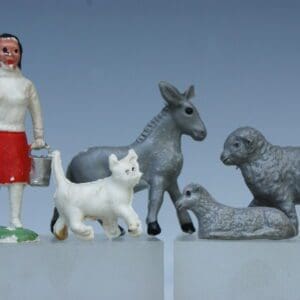 SOLD Speedwell Farmyard Models Milkmaid, Cat etc