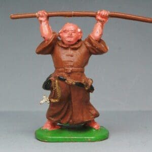 SOLD Cherilea 54mm Friar Tuck with Staff Raised Overhead