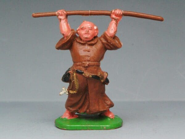 SOLD Cherilea 54mm Friar Tuck with Staff Raised Overhead