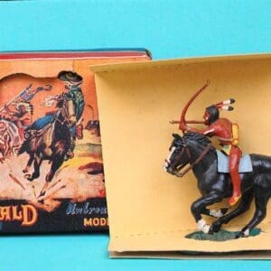 SOLD Herald Zang Mounted Indian with Bow (Black Horse)