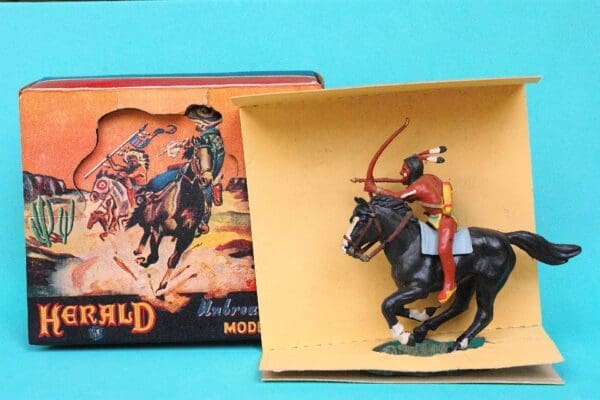 SOLD Herald Zang Mounted Indian with Bow (Black Horse)