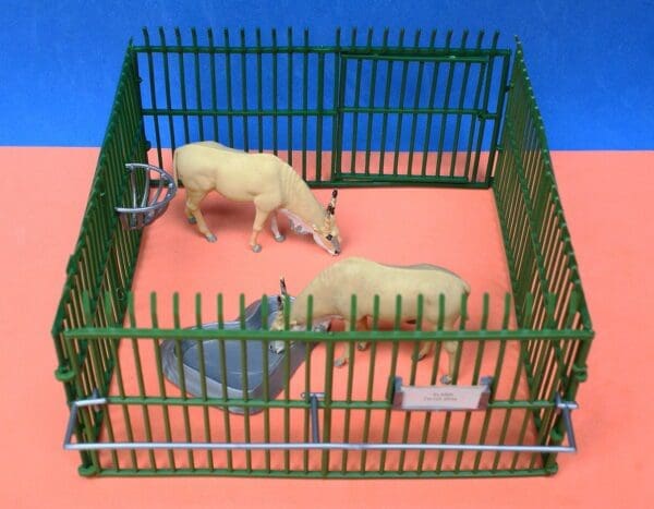 SOLD Britains Zoo Cage 'A' plus Eland Antelope