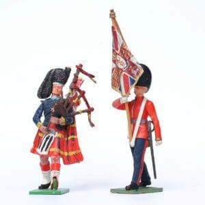 SOLD Eyes Right Scots Guards Piper & Colour Bearer