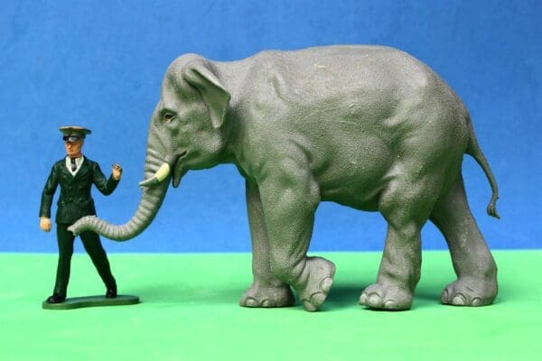 SOLD Britains Zoo Series Indian Elephant & Keeper