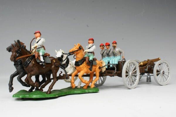 SOLD Britains ACW Confederate Gun Team & Limber