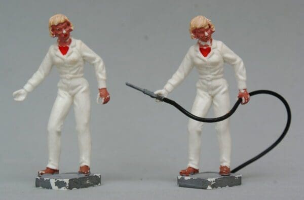 SOLD Britains Garage Attendants - Pair Girls Serving