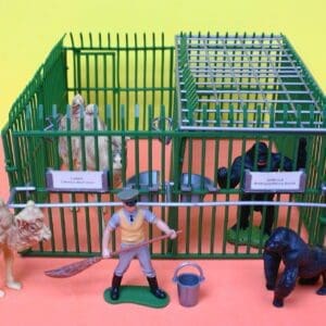 SOLD Britains Zoo Cage 'B' plus Camels & Gorillas