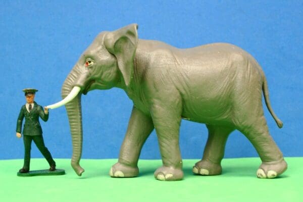 SOLD Britains African Elephant & Keeper Leading