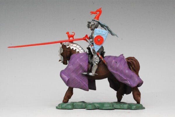 SOLD Swoppet C15th Mounted Knight Charging