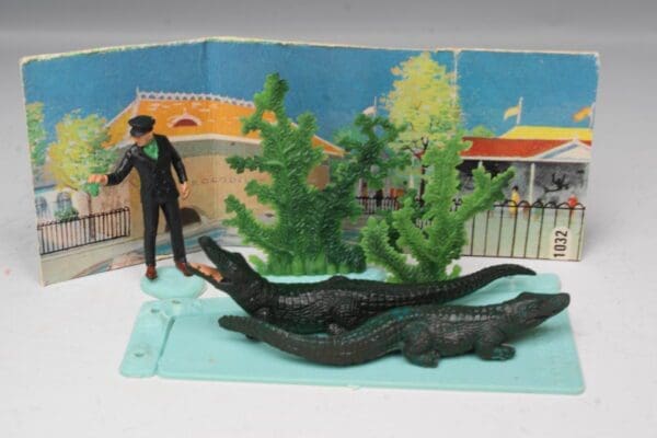 SOLD Britains Mini-Set Keeper & Crocodiles