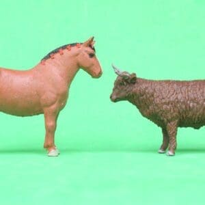 Britains Farm Highland Steer & Suffolk Mare
