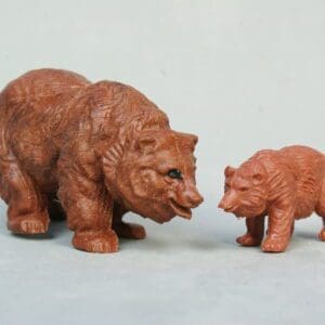 SOLD Britains Zoo Brown Bear & Cub (LIGHT BROWN Polythene)