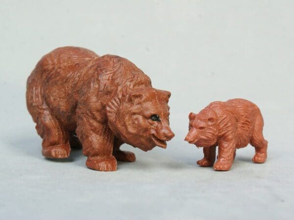 SOLD Britains Zoo Brown Bear & Cub (LIGHT BROWN Polythene)
