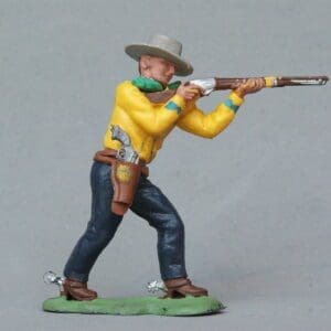 SOLD Herald Swoppet Cowboy Standing Firing Rifle