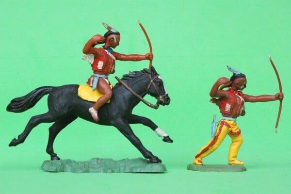 SOLD Swoppet Braves with Bow - Mounted & On Foot