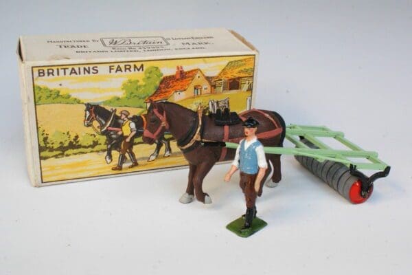 SOLD Britains Horse Roller with PLASTIC Horse - 'Duck' Box! - Image 3