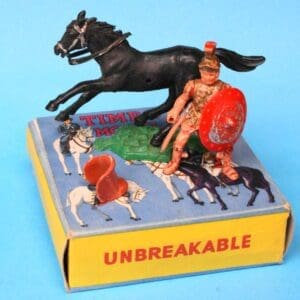 SOLD Timpo Solid Plastic Mounted Roman with Round Shield (Red)