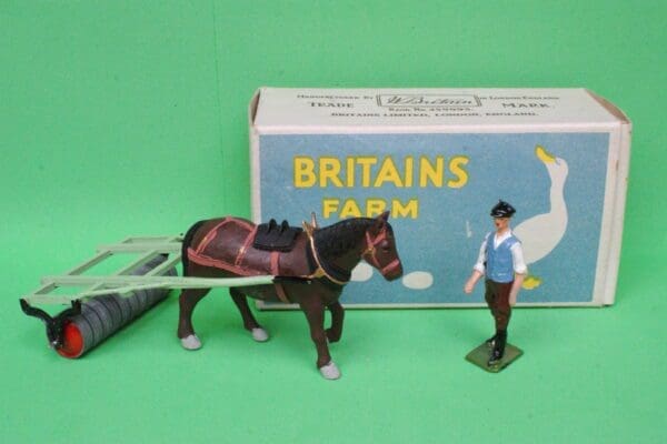 SOLD Britains Horse Roller with PLASTIC Horse - 'Duck' Box! - Image 7