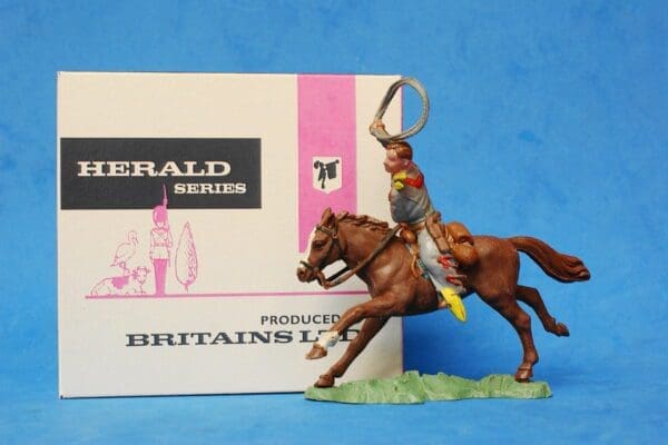 Herald Mounted Cowboy Lassoing - REDUCED Paint!