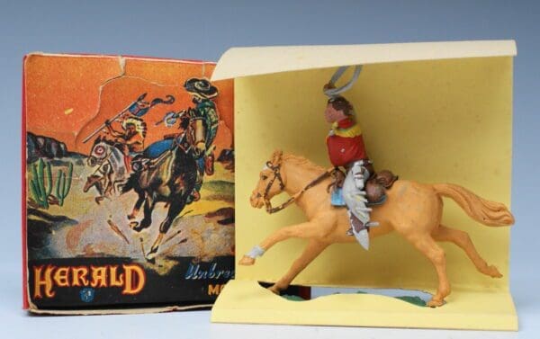 Herald Zang Mounted Cowboy Lassoing (Red Shirt)