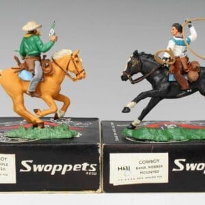 SOLD Herald Swoppet Cowboy Sheriff & Lasso Mounted - Boxed