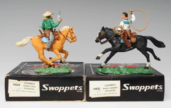 SOLD Herald Swoppet Cowboy Sheriff & Lasso Mounted - Boxed