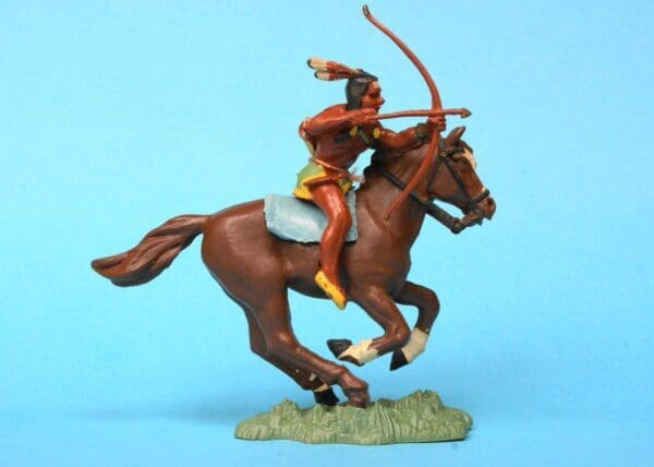 SOLD Herald Zang Mounted Indian Brave with Bow (Brown Horse)