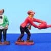 SOLD Charbens Circus Clowns Throwing Water