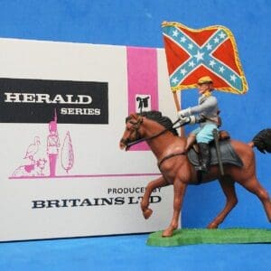 SOLD Britains ACW Rebel Cavalry Standard Bearer - Repro Box