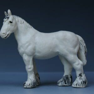 SOLD Herald White Shire Mare - SMOOTH Plastic!
