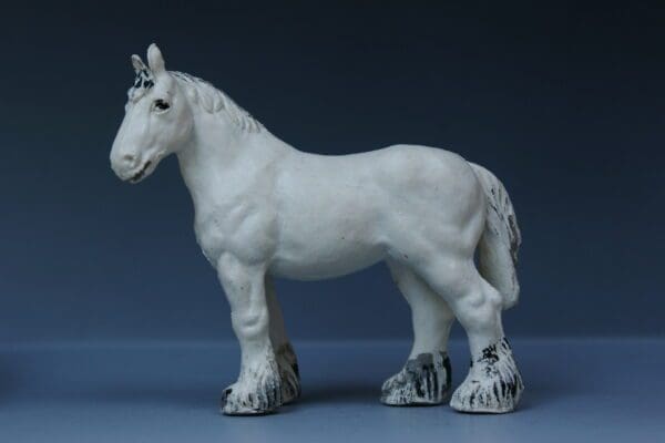 SOLD Herald White Shire Mare - SMOOTH Plastic!