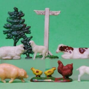 SOLD Hilco Farm Bulldog, Running Pig, "To the Mill" Sign