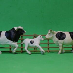 SOLD Britains Cow, Bull & Bull Calf - Later PVC issue!