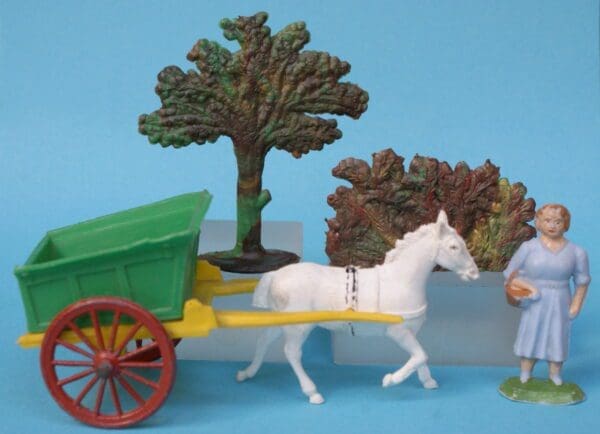 Taylor & Sons Farmer's Wife, Farm Cart, Tree & Hedge