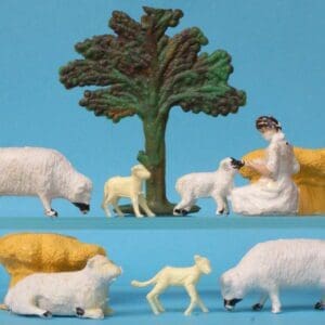 SOLD Taylor & Sons Maid & Lamb, Sheep, Tree & Wheatsheaf