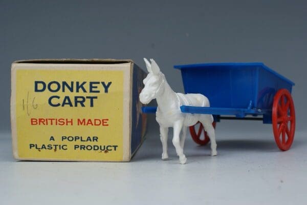 SOLD Poplar Plastic Farm Donkey Cart - Mint Boxed!