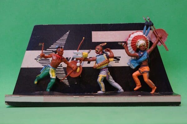 SOLD Herald Swoppet Indians 3-Figure Carded Set