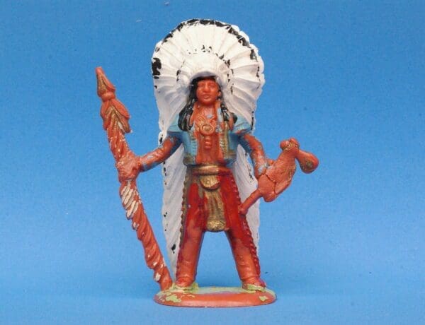 SOLD Cherilea Indian Chief with lance & Head-dress!