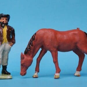 SOLD Cherilea RARE Brown Feeding Horse & Farmer